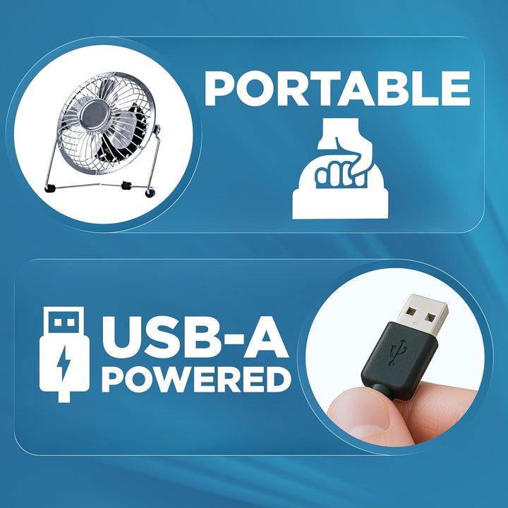 Status USB Tischventilator | 10,2 cm tragbarer Mini-Ventilator | Single Speed Kleiner Ventilator | C
