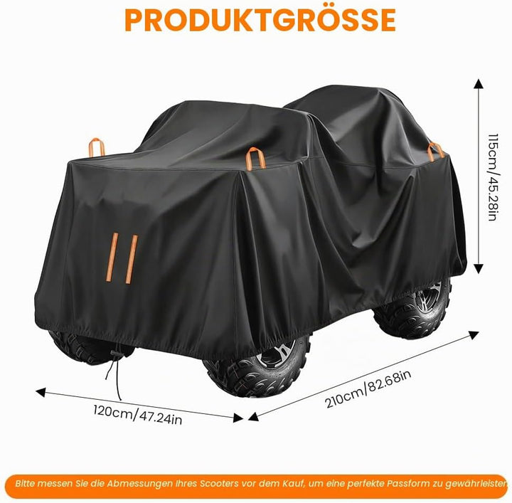 Quad Abdeckplane ATV Abdeckung, Abdeckhaube Wasserdicht, Outdoor Fahrzeug Abdeckplane, 210D Oxford A