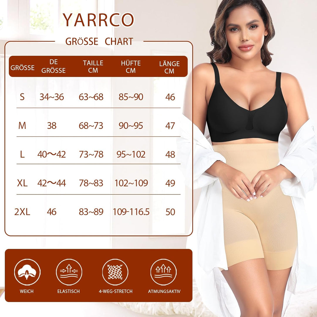 Bauchweg Unterhose Damen Shapewear Hohe Taille Miederhose Shaping Shorts Figurenformend Miederpants