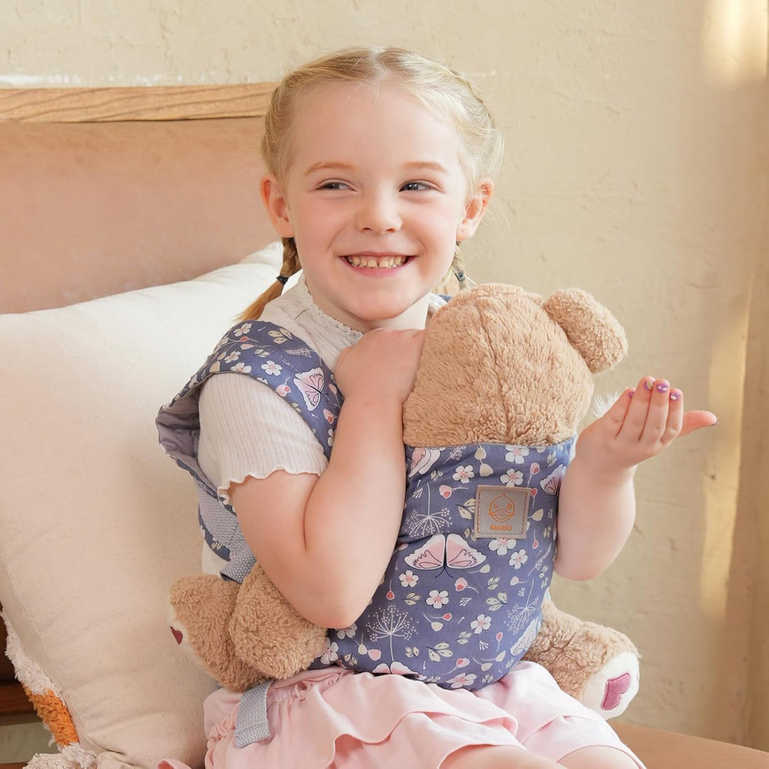 GAGAKU Puppentrage Babytrage Puppe Zubehör ab 3 Jahre, Kinder 1Puppentrage Kleinkind Puppen Trage Ba