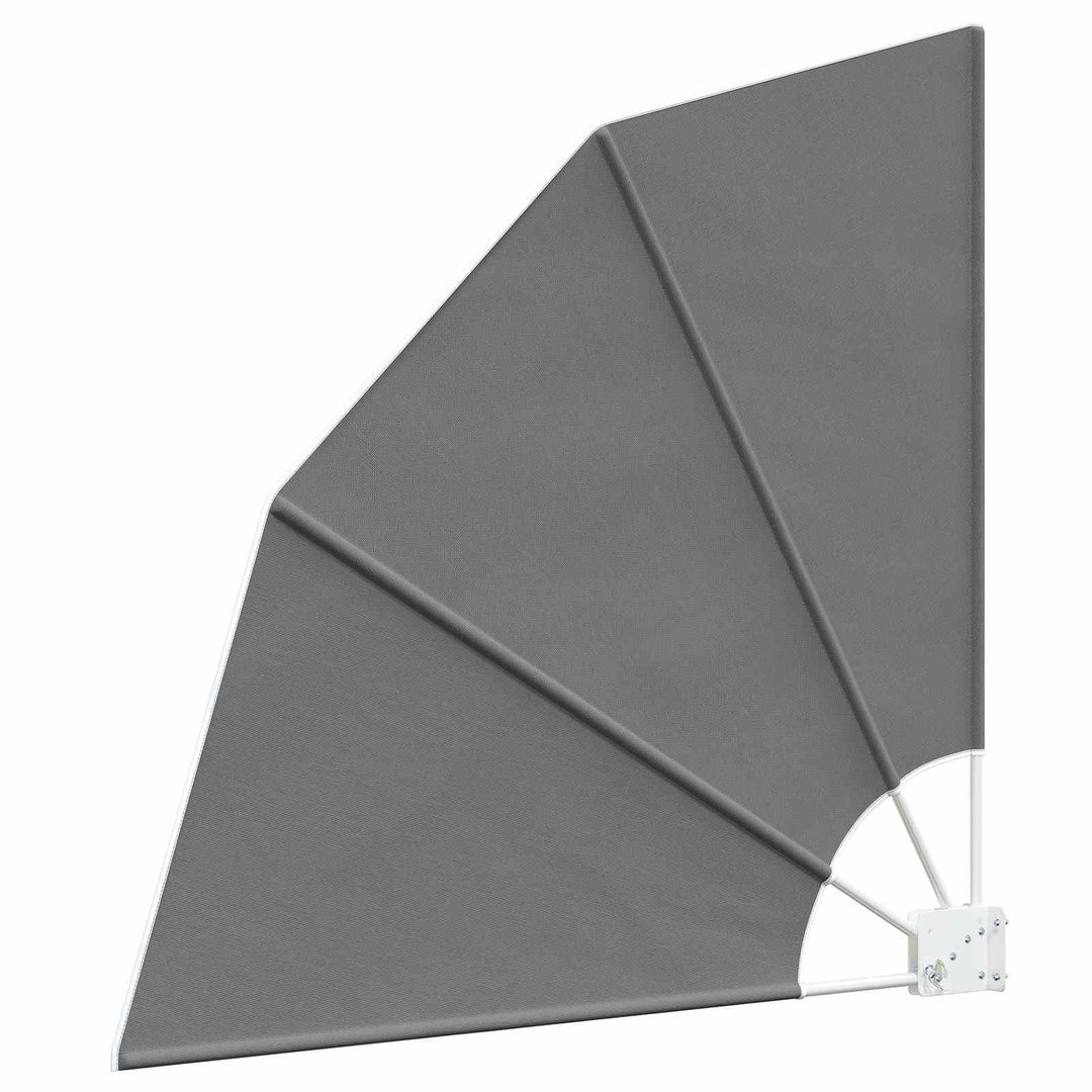 vidaXL Balkon Sichtschutz 115 x 115 cm Polyester Hellgrau Hellgrau 115 x 115 cm, Hellgrau 115 x 115