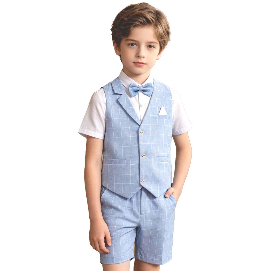 LOLANTA 4 STK Kleinkind Junge Sommerhochzeit Kinderanzug, Festliche Anzüge Westen Set für Kinder, So