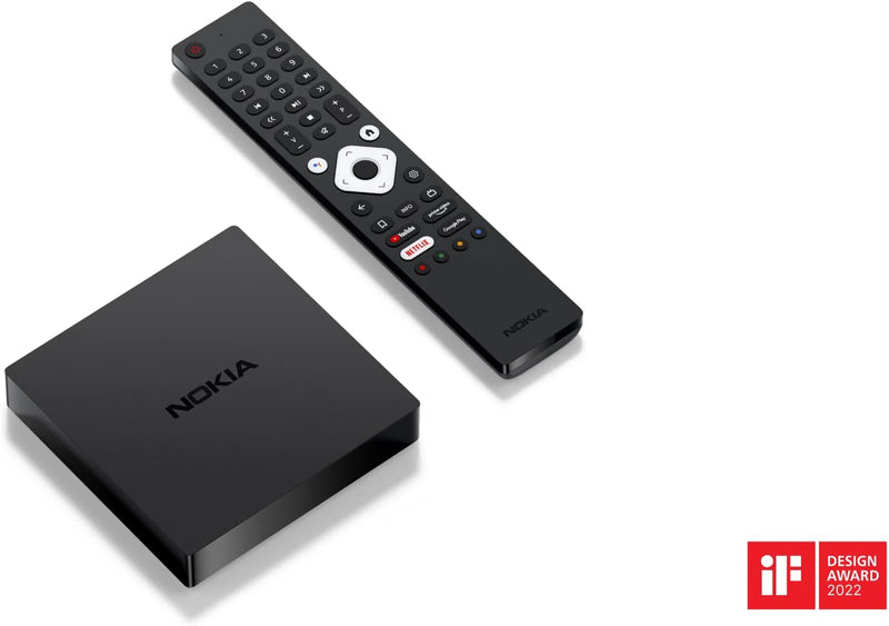 Nokia Streaming Box 8000, Android TV (Chromecast, HDMI, Netflix, Prime Video, Disney+) Streaming Box