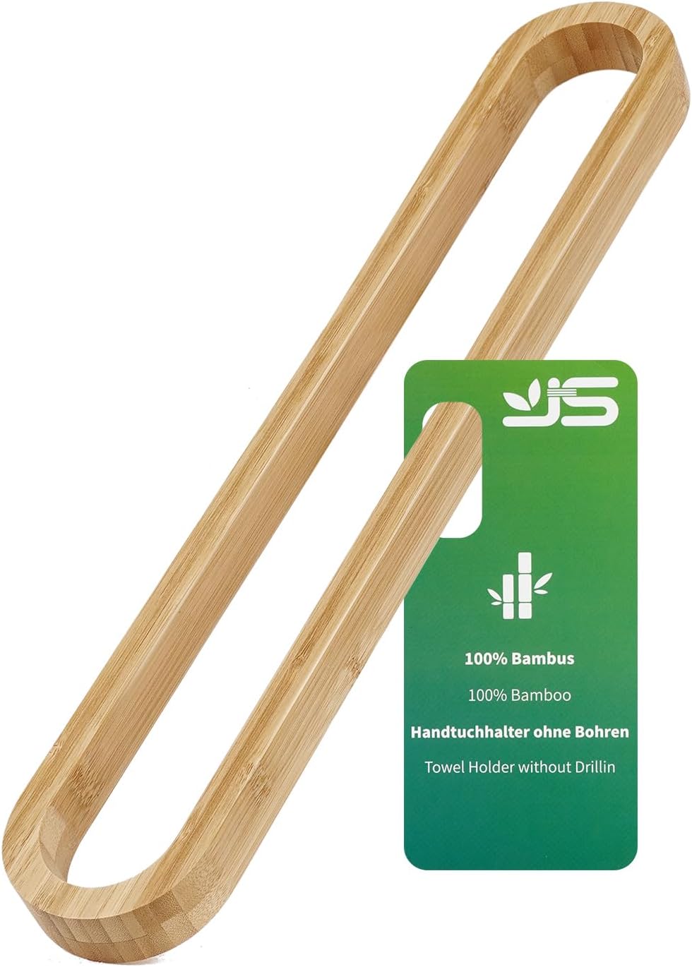 JS Handtuchhalter Bambus Holz Handtuchhalter Ohne Bohren GäStehandtuchhalter Selbstklebend Handtuchs