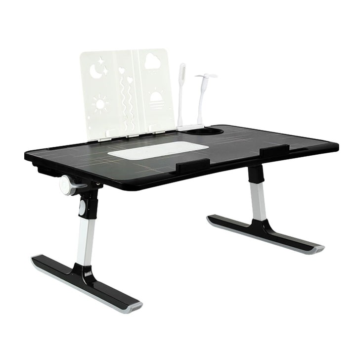 OHMG Laptop-Bett, höhenverstellbar und Winkel, faltbar, neigbar, mit Kühler/USB-Ports/Schublade, für