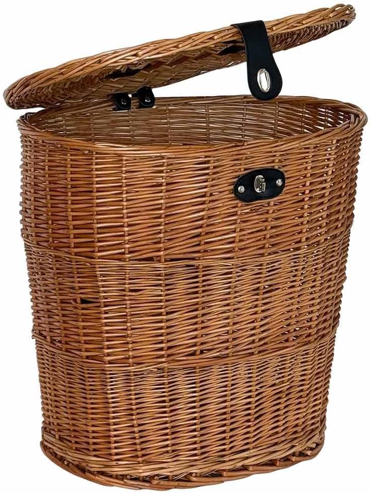 Weidenkorb Gerla Lux mit Deckel und Schultergurt 42 x 30 cm H 40 cm
