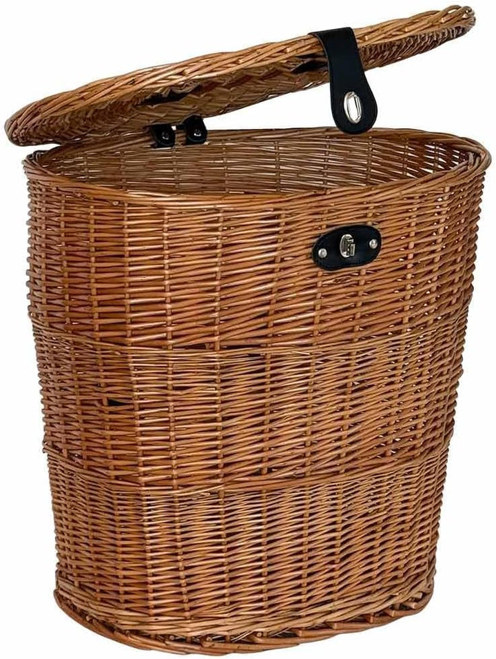 Weidenkorb Gerla Lux mit Deckel und Schultergurt 42 x 30 cm H 40 cm