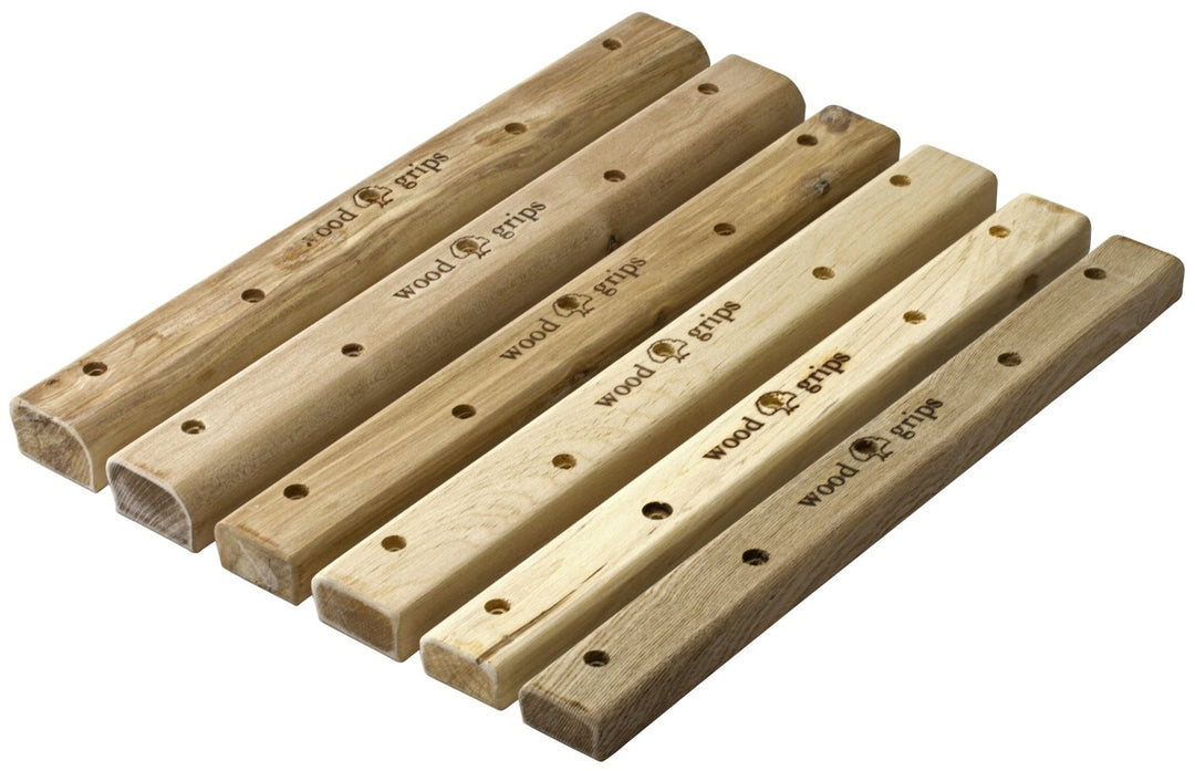 Metolius Campus Rung Jumbo Kit Braun - Vorgebohrte komfortable Holzsprossen zum Klettertraining, 6 S