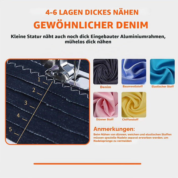 LetCart FLSM-519 Nähmaschine, Elektrische Nähmaschine für Anfänger und Kinder, 12 Stichprogrammen, F