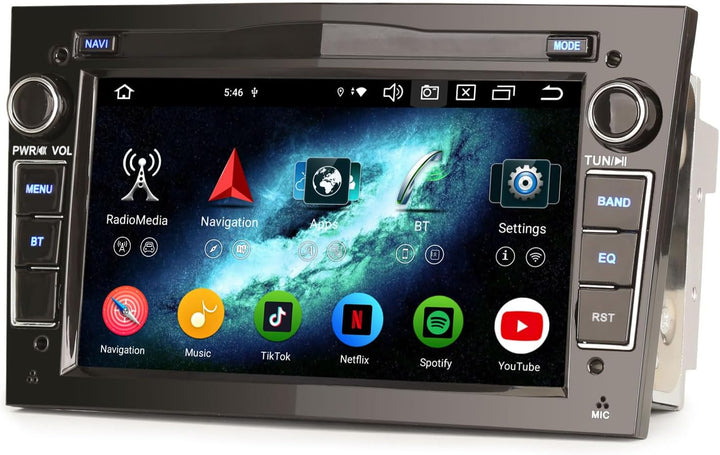 Erisin 8-Kern 4GB+64GB Android 12 Autoradio Bluetooth GPS Navi für Opel Antara Astra H Corsa C/D Mer