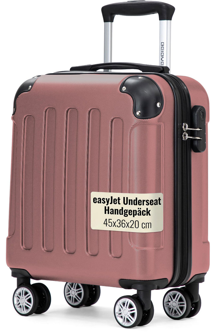 BEIBYE Handgepäck Koffer 45x36x20 cm – Untersitzkoffer für EasyJet, kleines Kabinengepäck aus ABS, R