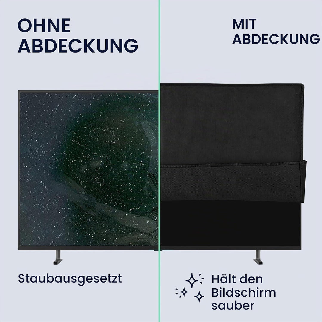 kwmobile 85" TV Hülle - Fernseher Bildschirmschutz Abdeckung - TV Bildschirm Staubschutzhülle - Schw