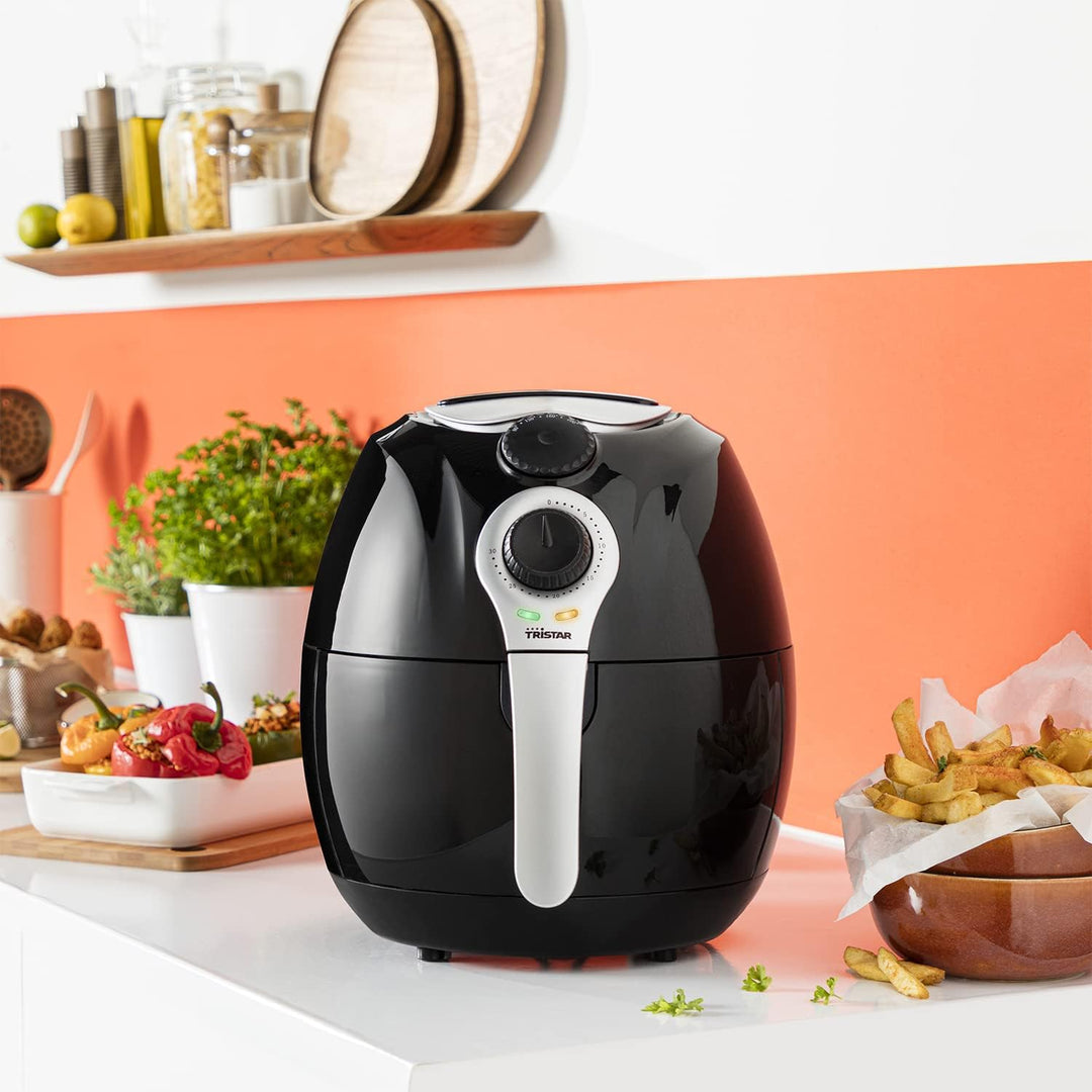 Tristar Heissluftfritteuse/Crispy Fryer XL mit einstellbarem Thermostat und Timer | ohne ÖL - einfac