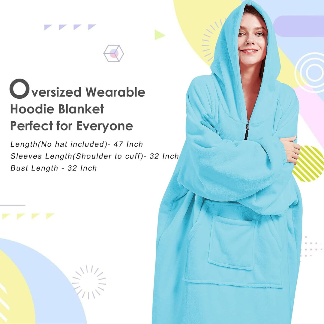Kuscheldecke Mit Ärmeln Und Taschen TV Decke Flanell Übergrosse Tragbare Mikrofaser Sherpa-Decke Für
