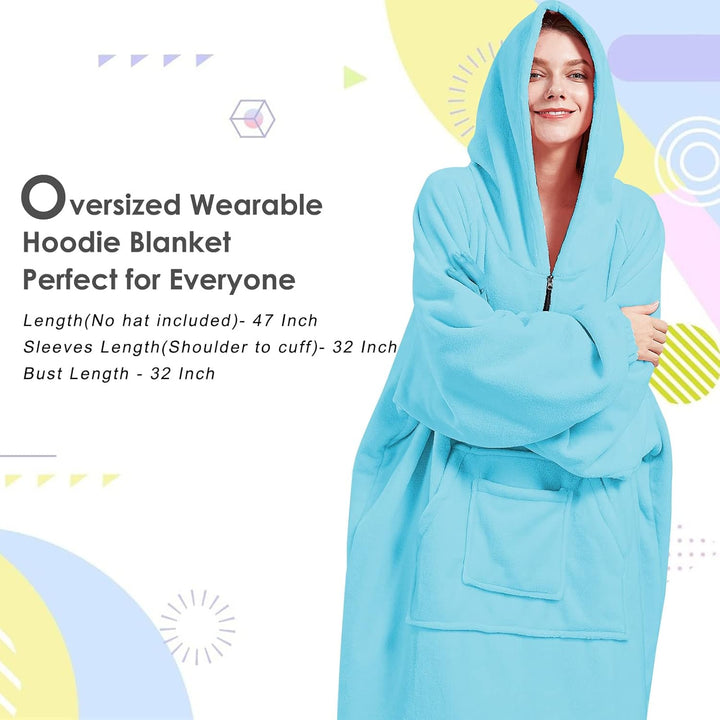 Kuscheldecke Mit Ärmeln Und Taschen TV Decke Flanell Übergrosse Tragbare Mikrofaser Sherpa-Decke Für