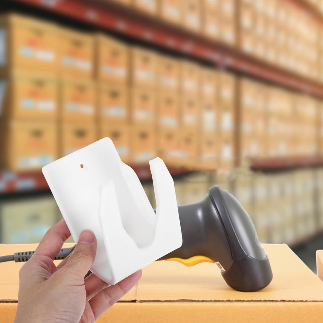 Universelle Scanner Wandhalterung für Barcode Scanner, Kunststoff, Weiss