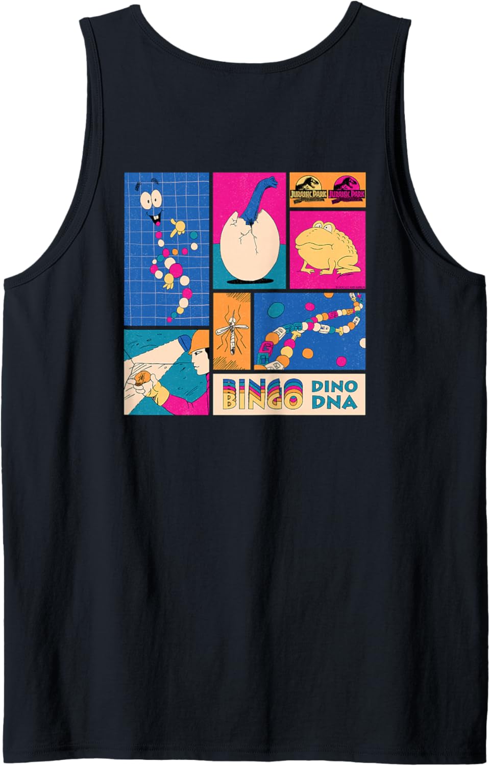 Jurassic Park 30th Anniversary Bingo Dino DNA Retro Tank Top