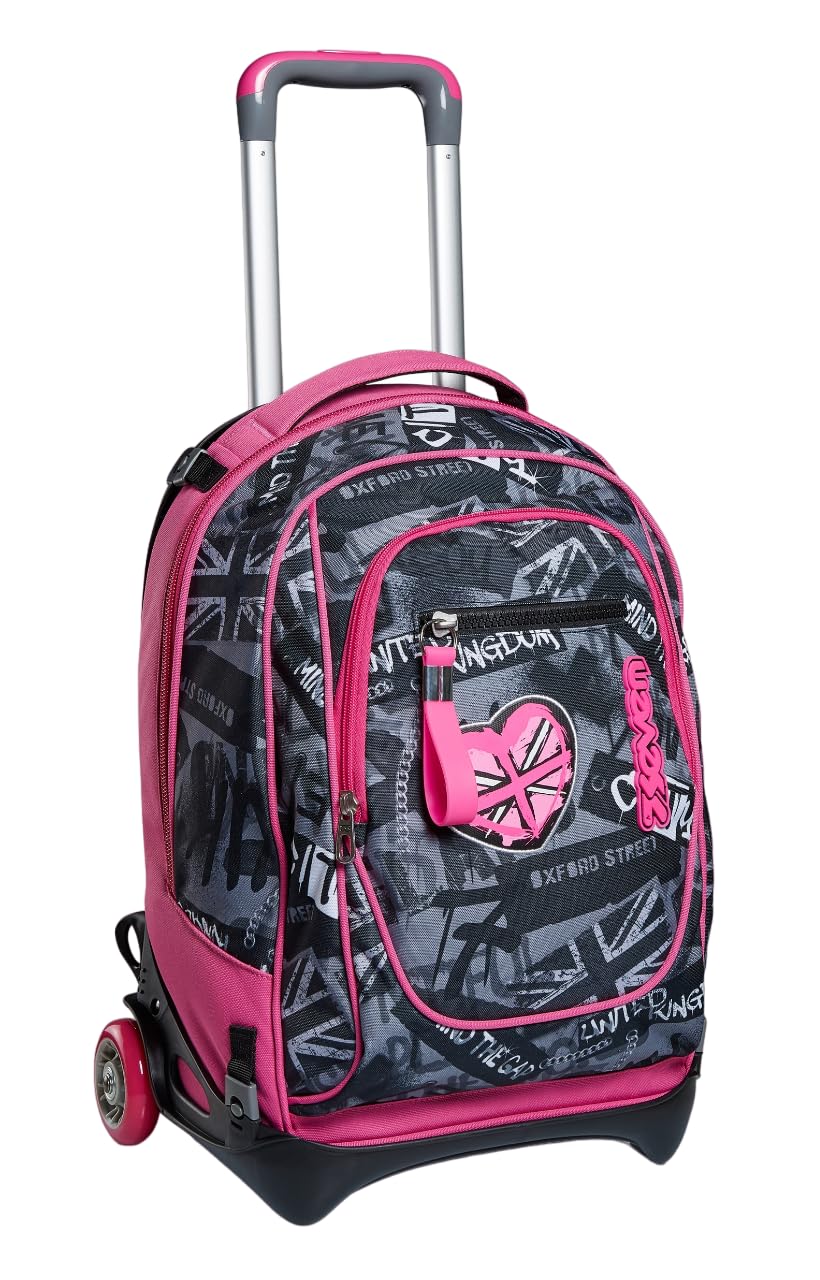 Seven TROLLEY, Rucksack mit Trolleyfunktion Einheitsgrösse Rosa-grau, Einheitsgröße Rosa-g