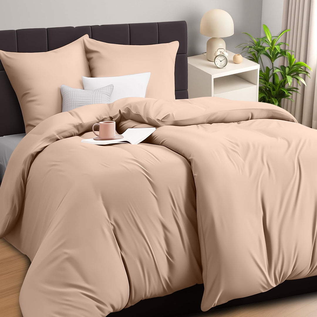 Utopia Bedding Bettwäsche 135x200 4teilig - Mikrofaser 2 Bettbezug 135x200 cm + 2 Kissenbezüge 80x80