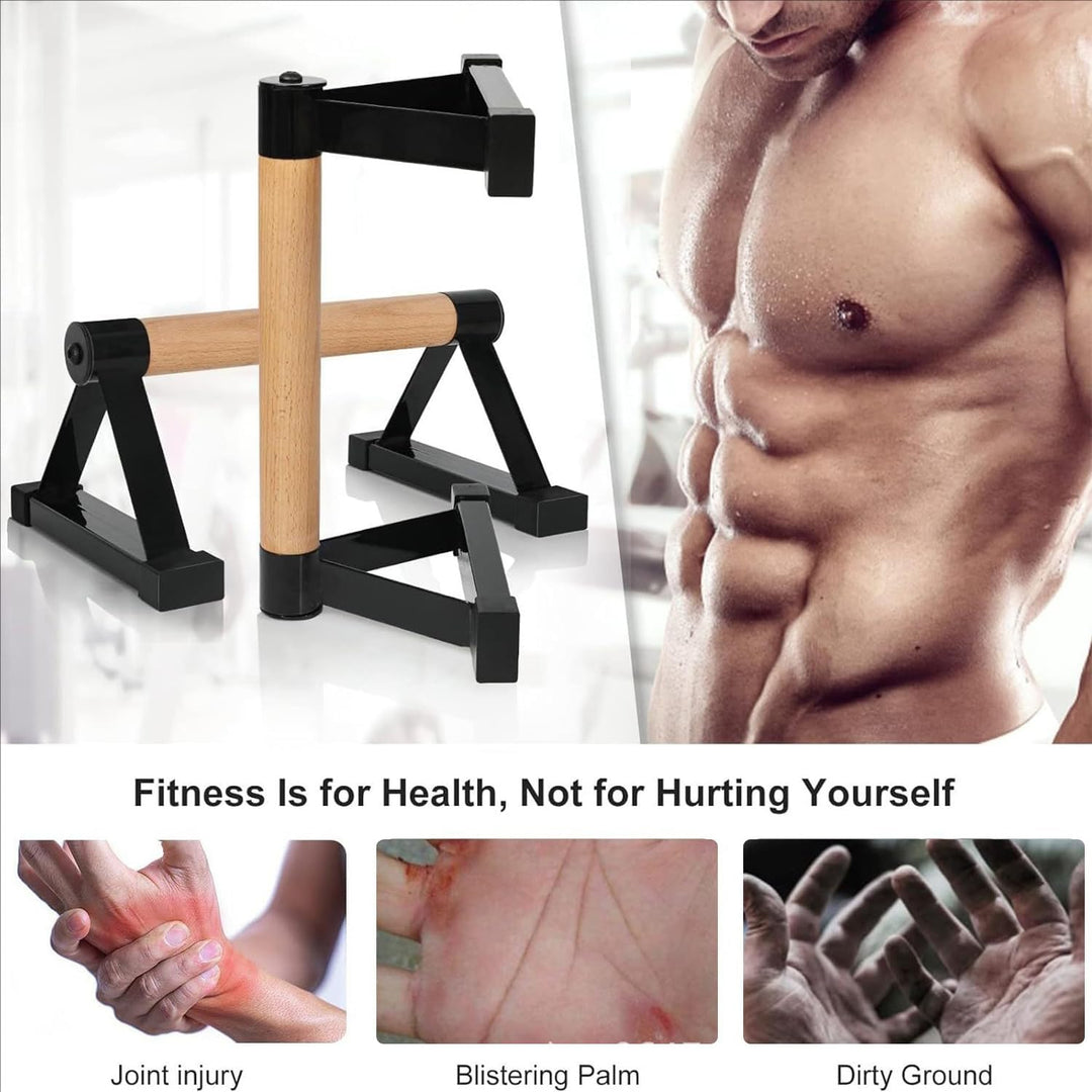 Parallettes Calisthenics,Mit Stabilem Stahlgestell Und Rutschfestem Umkehrstangen-Design,Geeignet Fü