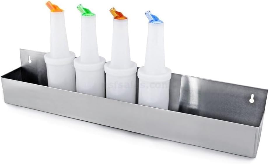 Cocktail7 Speed Rail Flaschenhalterung Edelstahl 81cm Flaschenregal für 8 Flaschen Barzubehör