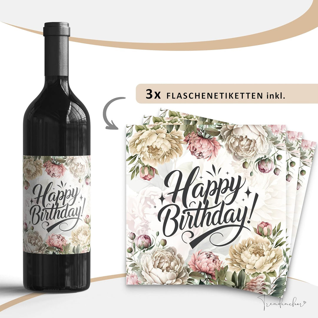 18. Geburtstag Gästebuch mit Weinetiketten – Erinnerungsbuch Vintage Look Geschenk für Familie &amp; Fre