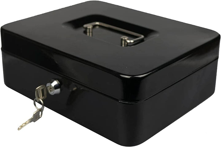 Hyfive 10" Schwarz Stahl Petty Kasse Geld Halter Sicherheit Safe mit Schlussel