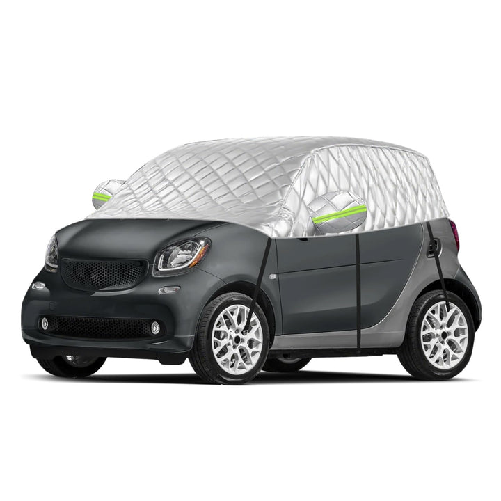 Hagelsichere Autoabdeckung Winter Passend für Smart Fortwo 2006-2025, Auto Halbgarage Abdeckplane Wa