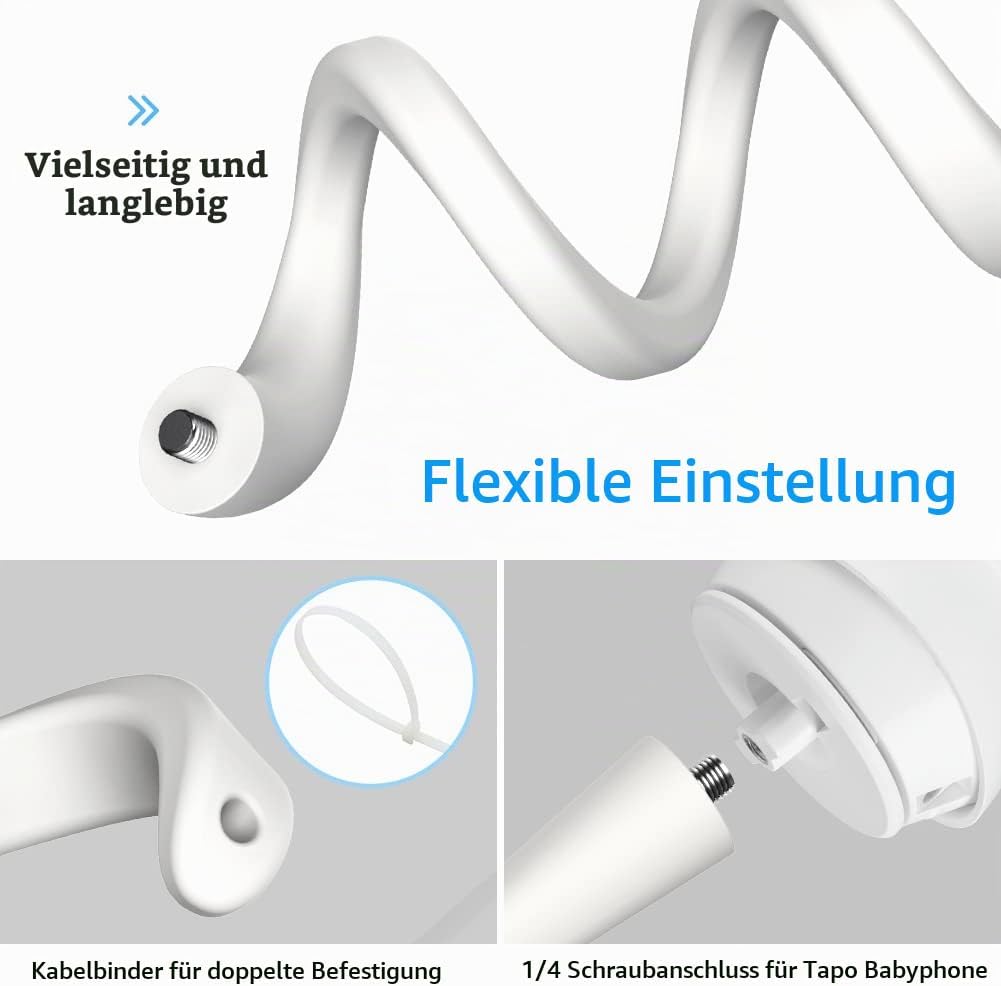 TIUIHU Baby Monitor Halterung für TP-Link Tapo C200/C210/C220 WLAN IP Kamera Flexibel Halterung, Fle