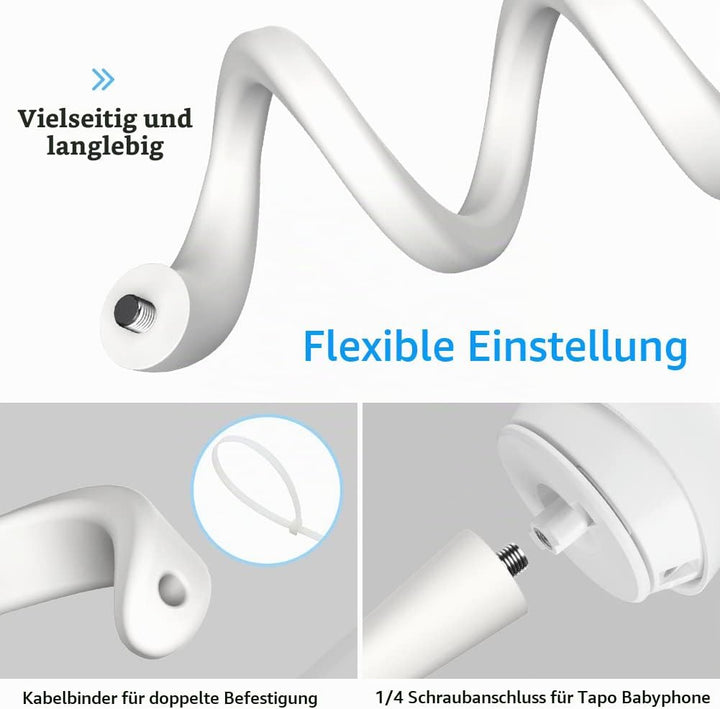 TIUIHU Baby Monitor Halterung für TP-Link Tapo C200/C210/C220 WLAN IP Kamera Flexibel Halterung, Fle