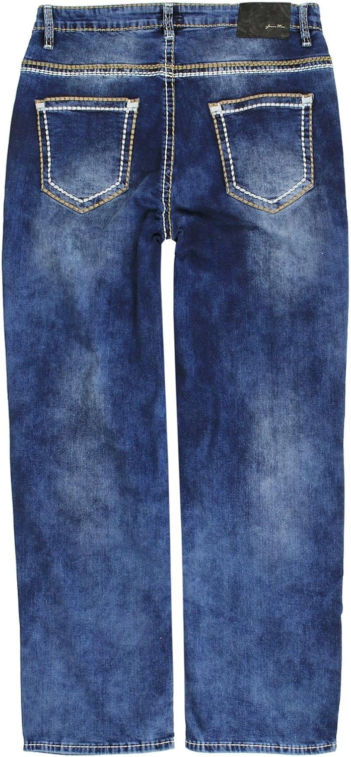 Lavecchia Herren Jeans Hose Übergrössen W40-W58 Grösse W58/32, Farbe Blau