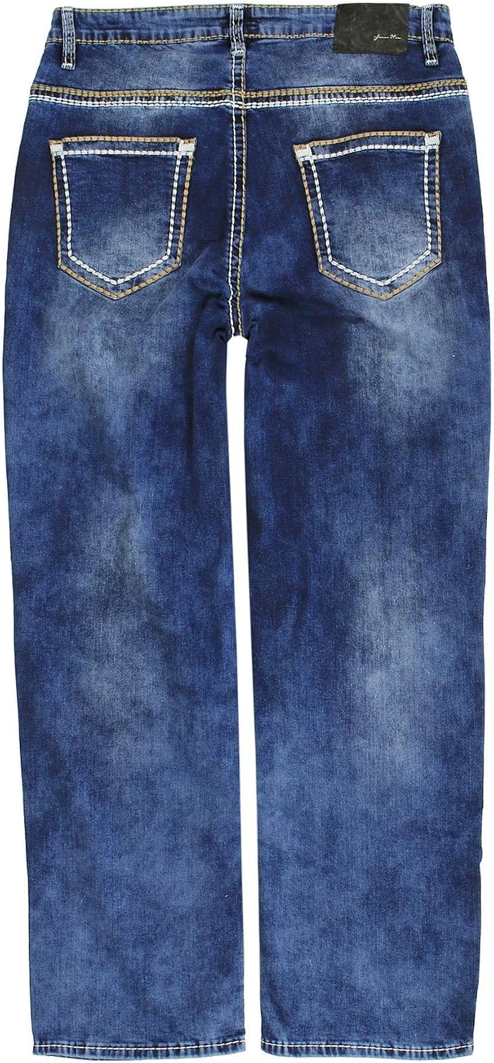 Lavecchia Jeans Übergrössen Herren Comfort Fit Denim Jeanshose Hose LV-503 44W / 30L Stoneblau, 44W