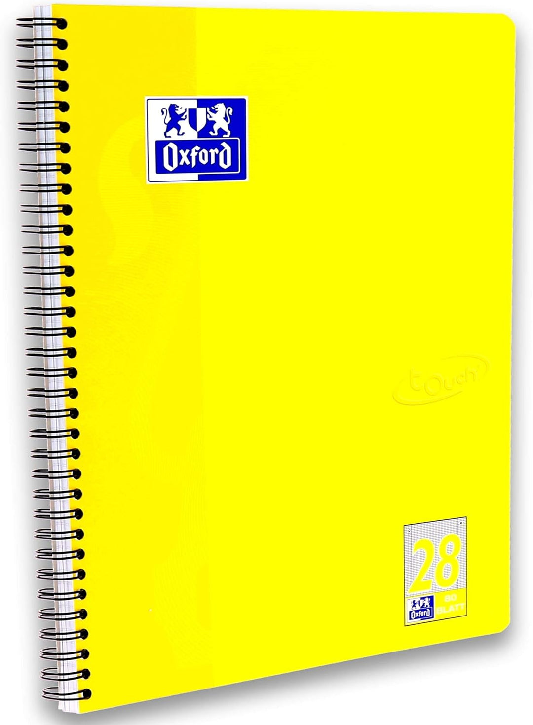 Oxford Touch Collegeblock A4 kariert, Doppelrand, 80 Blatt, sortiert, 10 Stück, kariert