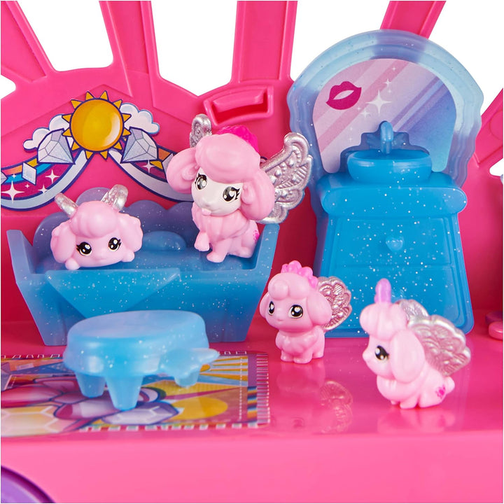 Hatchimals Rainbowcation Camper, Wohnmobil-Spielset mit 6 CollEGGtibles-Figuren und Zubehör, Spielze