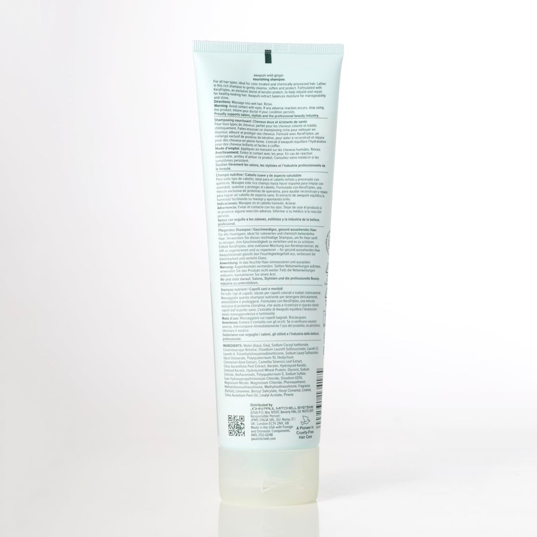 Paul Mitchell Awapuhi Wild Ginger Moisturizing Lather Shampoo - Feuchtigkeits-Shampoo für trockenes,
