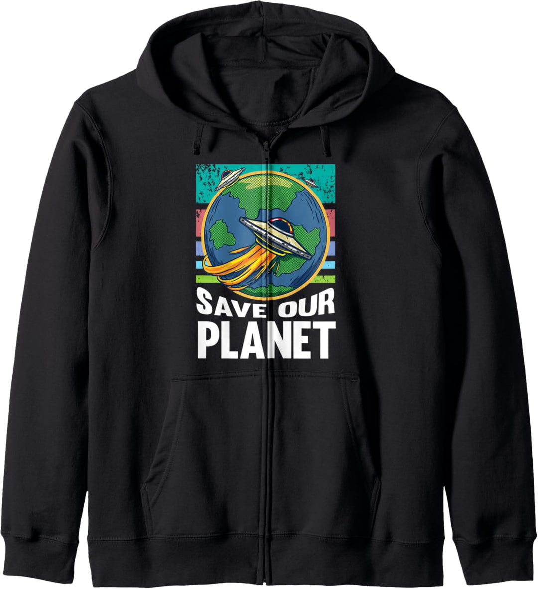 Speichern Sie unser Planeten-lustiges ausserirdisches Kapuzenjacke