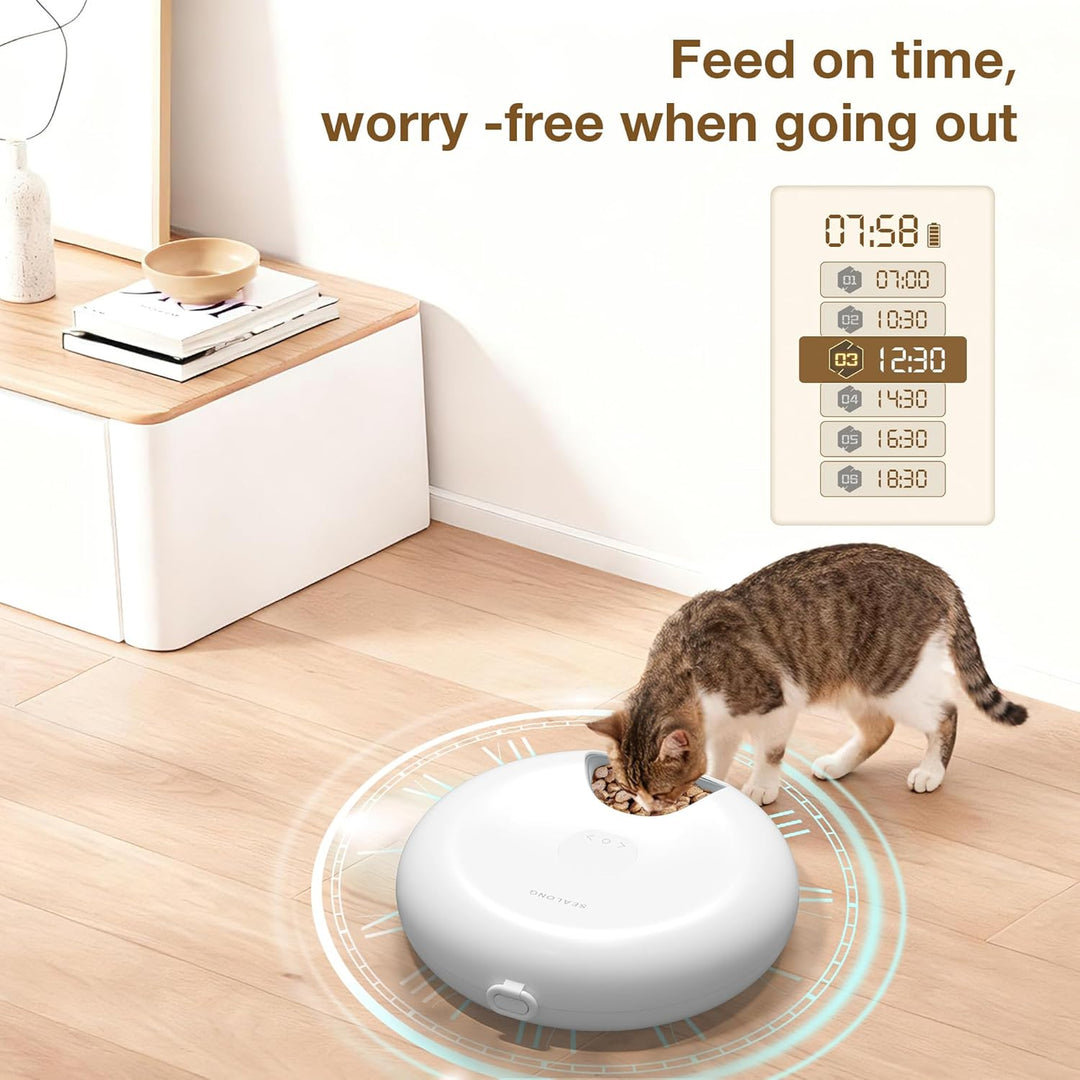 Futterautomat Katze Nassfutter Katzenfutter Automat: Futterspender Katze mit Programmierbarem Timer