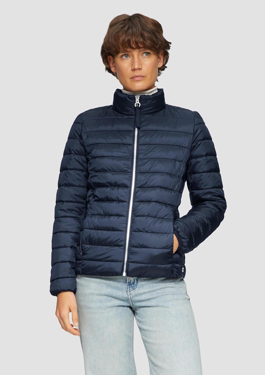 s.Oliver Herren Steppjacke – Slim Fit, leicht wattiert, Stehkragen – Für Outdoor, Übergangszeit & Ci