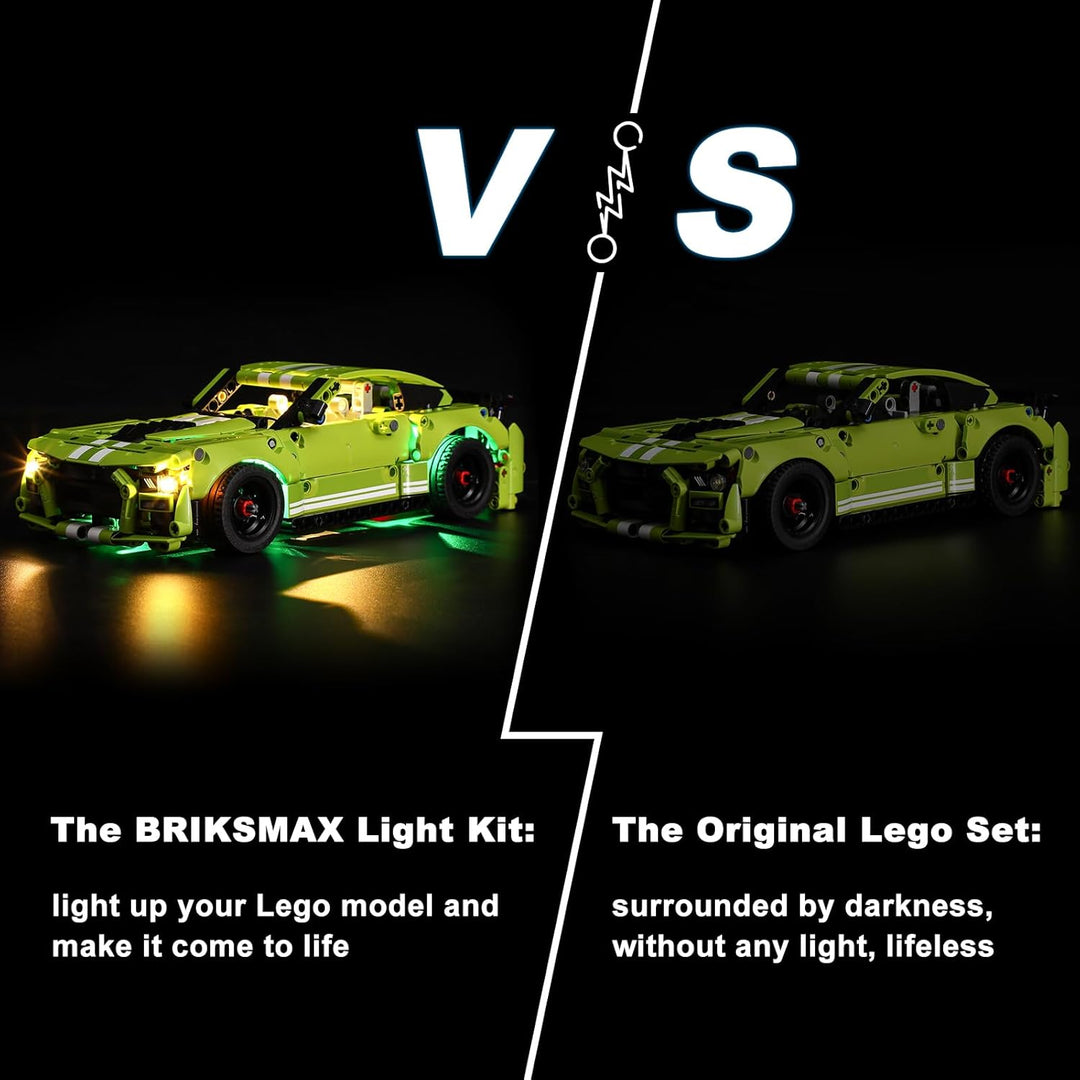 BRIKSMAX Led Beleuchtungsset für Lego Technic Ford Mustang Shelby GT500 - Compatible with Lego 42138