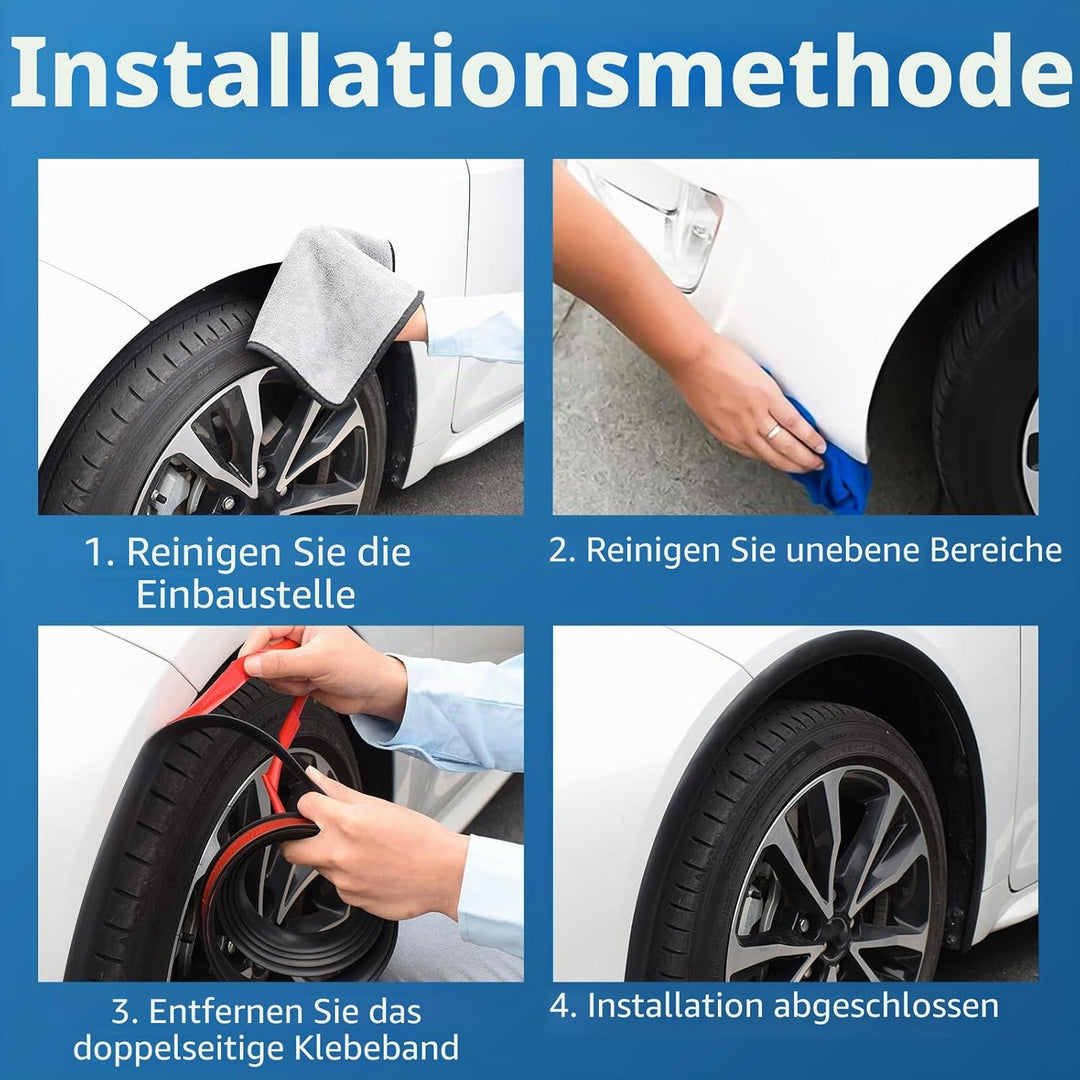 Riloer Universal-Seitenkotflügel, 2 x 1,5 m dreieckige Gummirad-Augenbrauenbogenschutzbleche, schwar