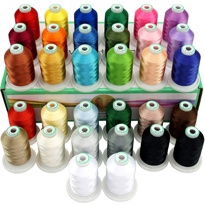 New brothread 32 Spulen Polyester Maschinen Stickgarn 1000M Jeder Spule - Farben ähnlich wie Janome