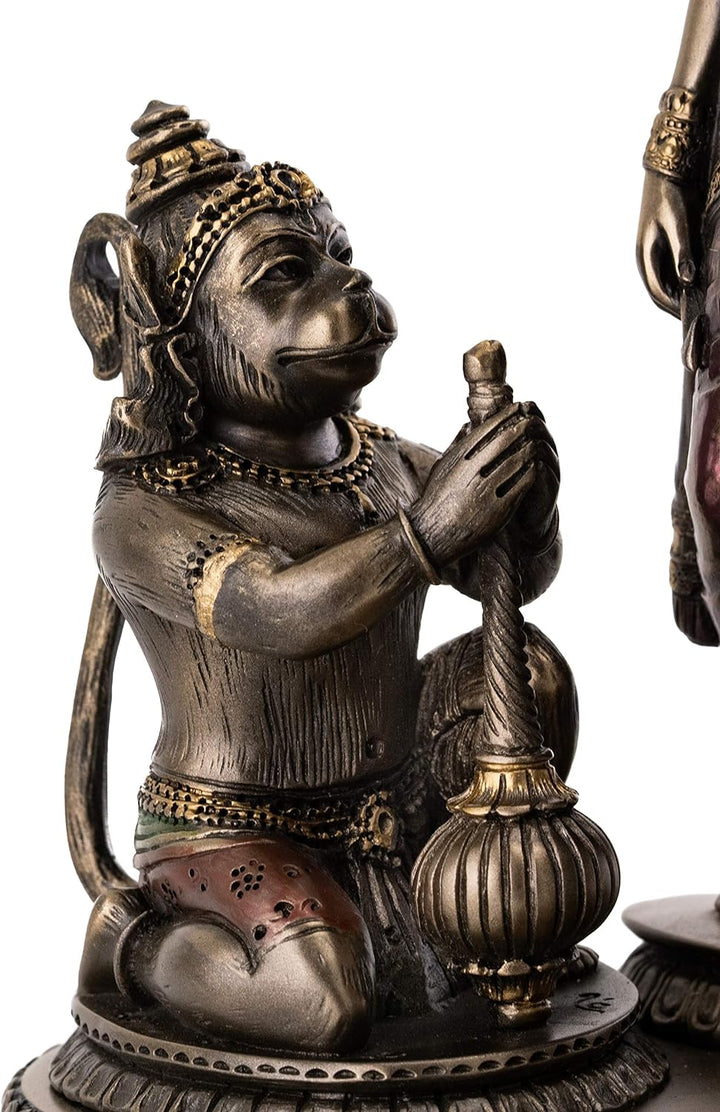 Top Collection Statue Rama, Sita und Lakshmana, aus kaltgegossener Bronze, 26,7 x 19,1 cm
