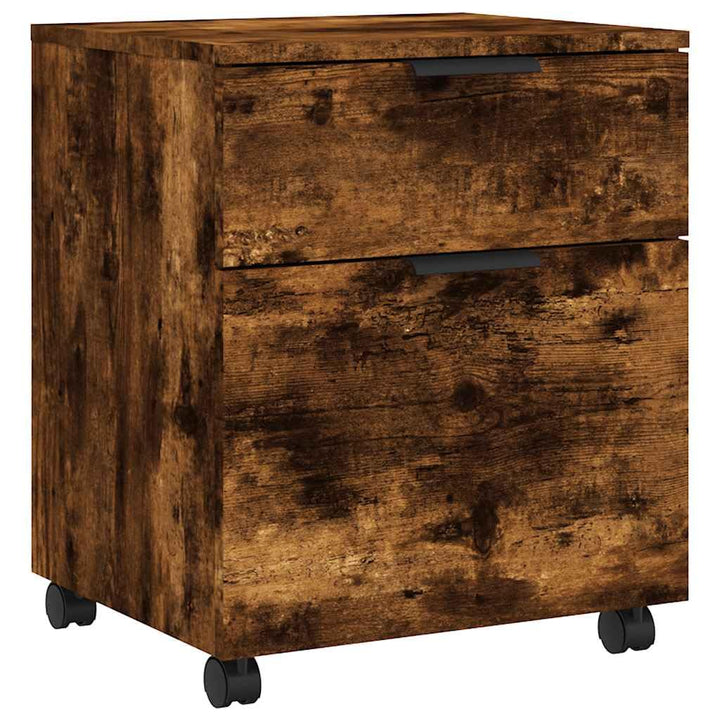 vidaXL Aktenschrank Mobil mit Rollen, Rollschrank Rollcontainer für Büro, Büroschrank mit viel Staur