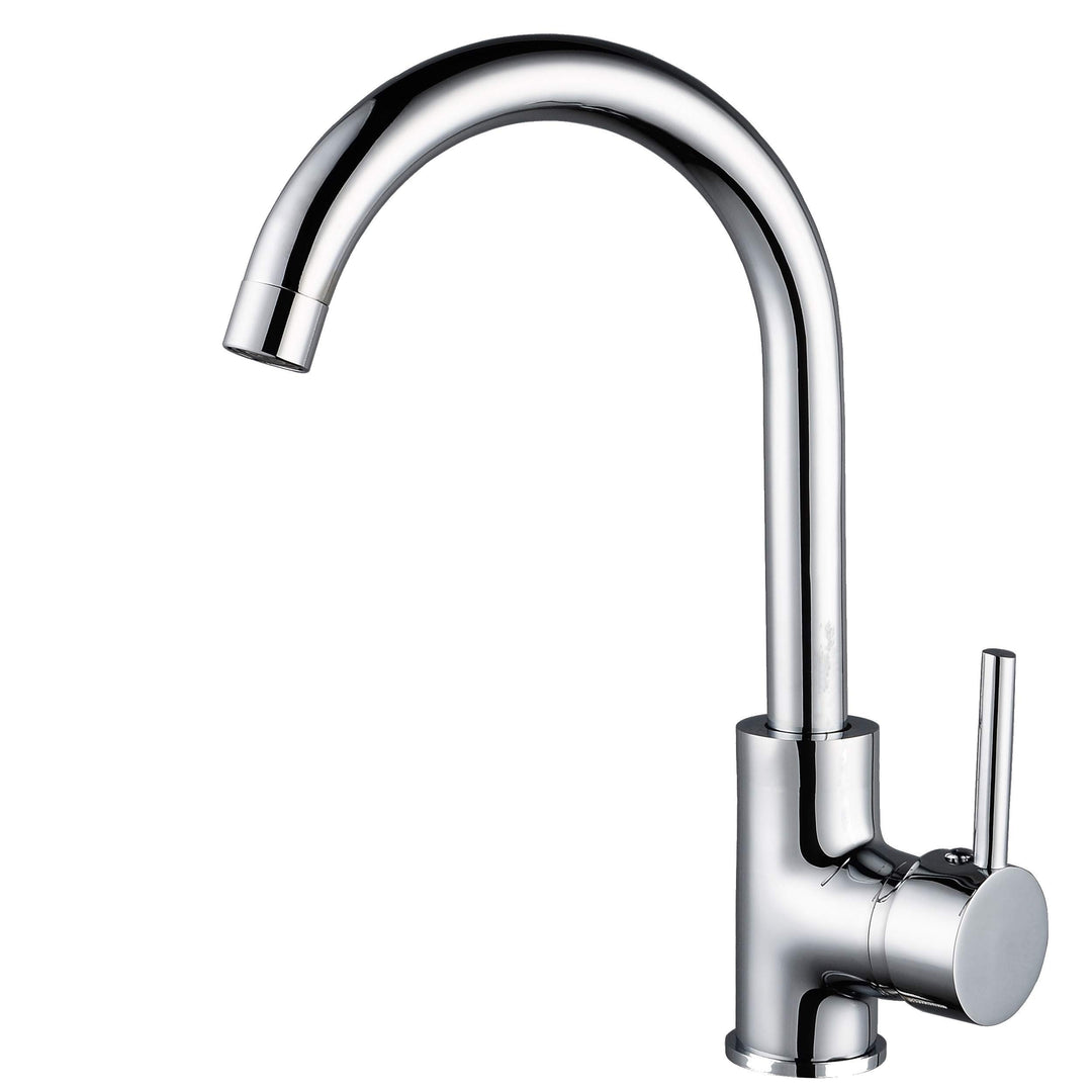 ZXC Niederdruck Küchen Armatur mit schwenkbaren Auslauf, moderner Einhandmischer Wasserhahn komplett