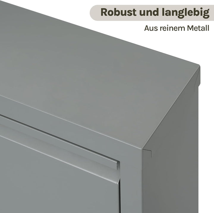 WOLTU Schuhschrank, mit 3 Klappen, Schuhregal, Schuhkipper, für 9 Paar Schuhe, aus Metall, für Flur