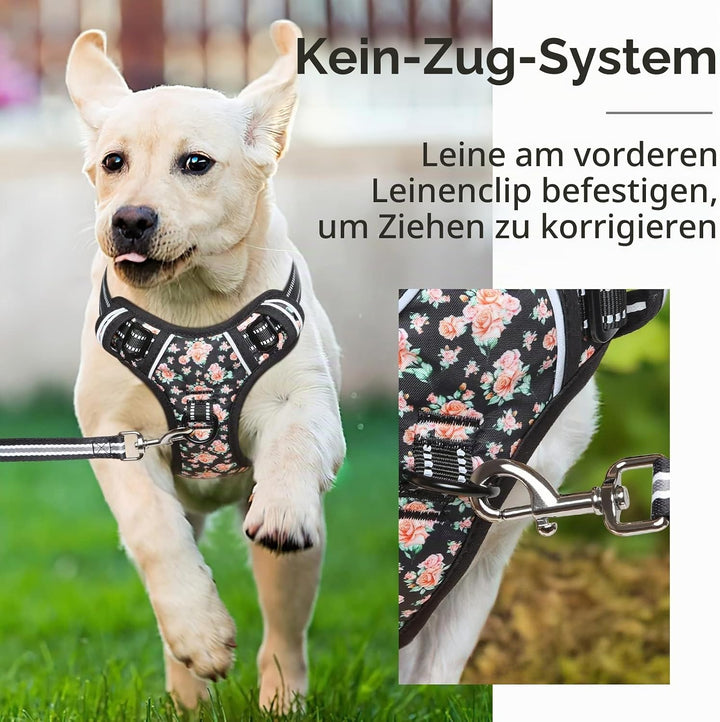 HEELE Hundegeschirr, No-Pull Hundegeschirr, Brustgeschirr für Mittelgrosse Hunde, Weich Atmungsaktiv