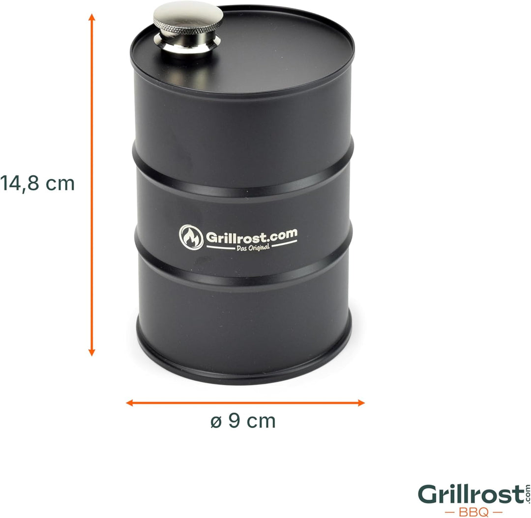 Grillrost.com Das Original Mini Feuertonne - Ölfass - wahlweise als Ölfass oder Flachmann nutzbar 75