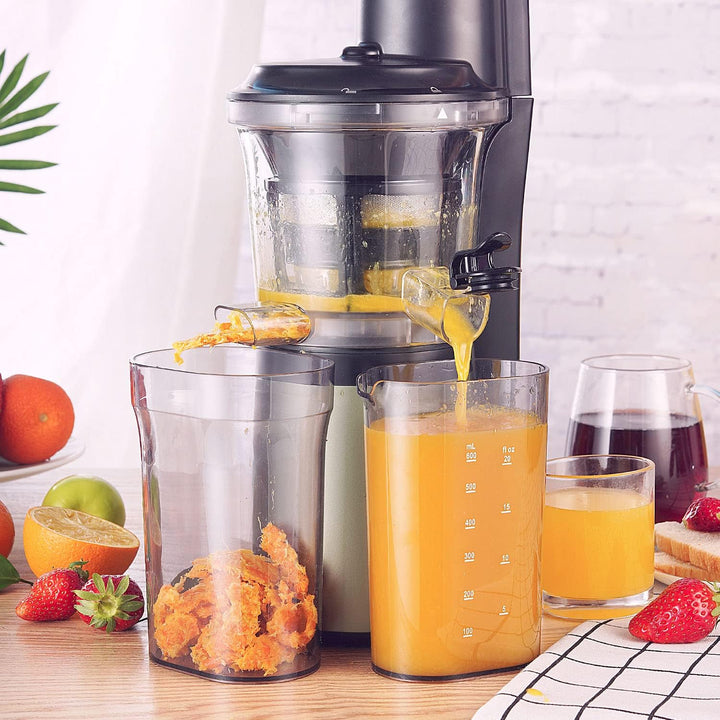 Wiltal Slow Juicer, Elektrischer Entsafter für Obst, Gemüse, Granatapfel, Zitrusfrüchte, Sorbet. 76-
