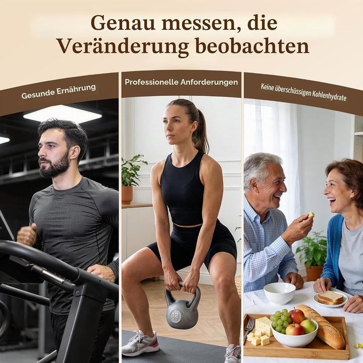 Küchenwaage Digital mit Nährwertberechnung, 5kg/0,1g Küchenwaage Bluetooth mit Kalorienzähler, App S