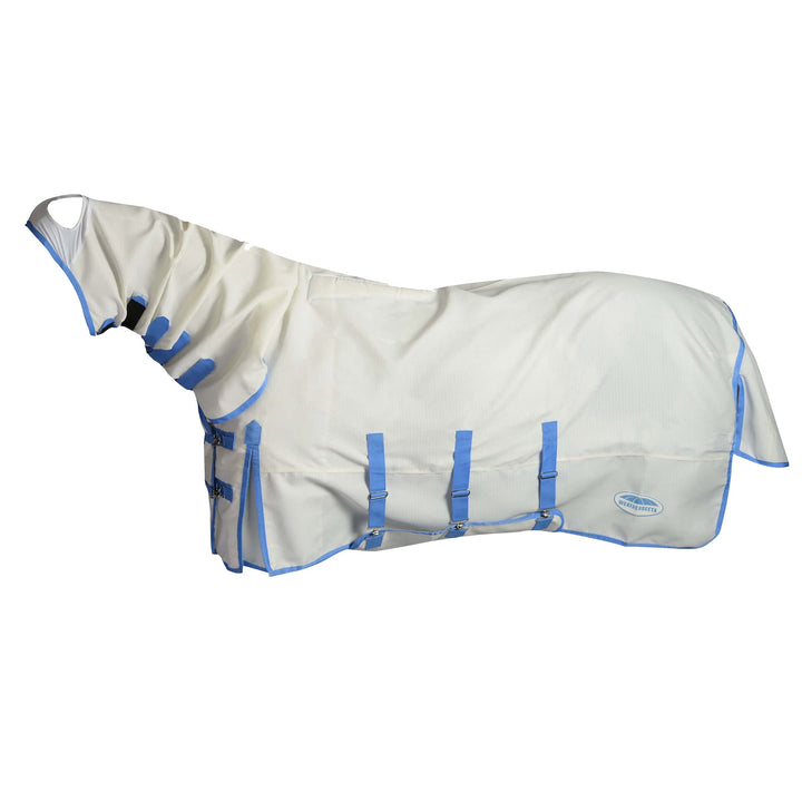 WeatherBeeta Ekzemdecke ComFiTec Sweet Itch Combo 110 cm - 110 cm - Weiss-Blau, 5'0 weiß /
